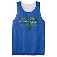 Humor Groovy Retro It's Me. Hi. I'm The Drunkest. It's Me. Mesh Reversible Basketball Jersey Tank