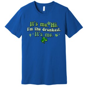 Humor Groovy Retro It's Me. Hi. I'm The Drunkest. It's Me. Premium T-Shirt