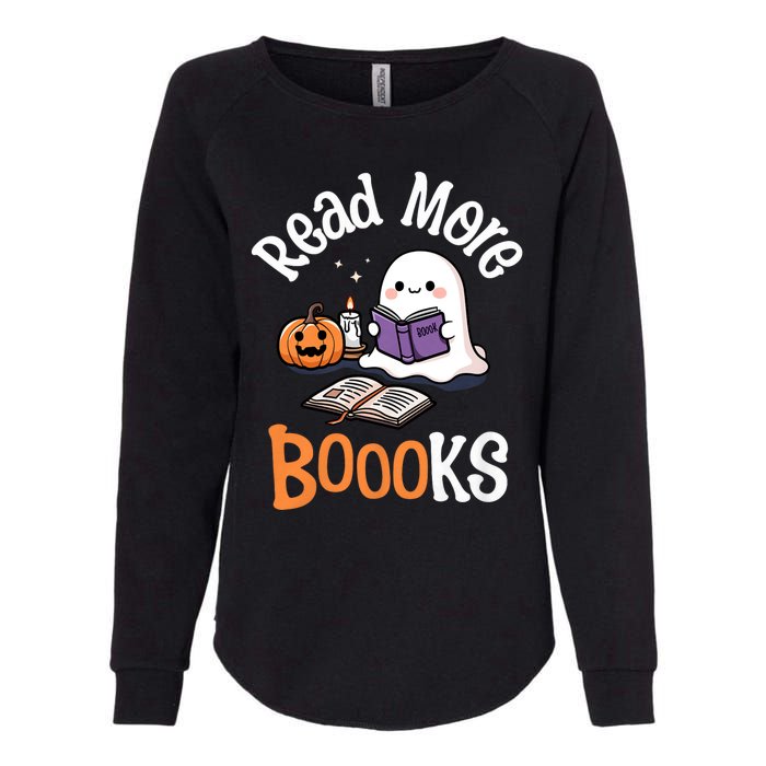 Halloween Ghost Reading Read More Books Librarian Teacher Womens California Wash Sweatshirt