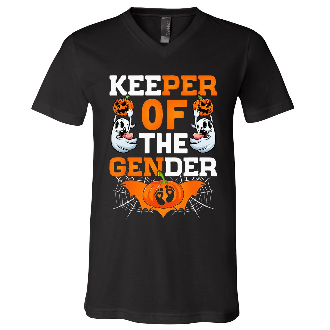 Hilarious Gender Reveal Halloween Party Surprise V-Neck T-Shirt