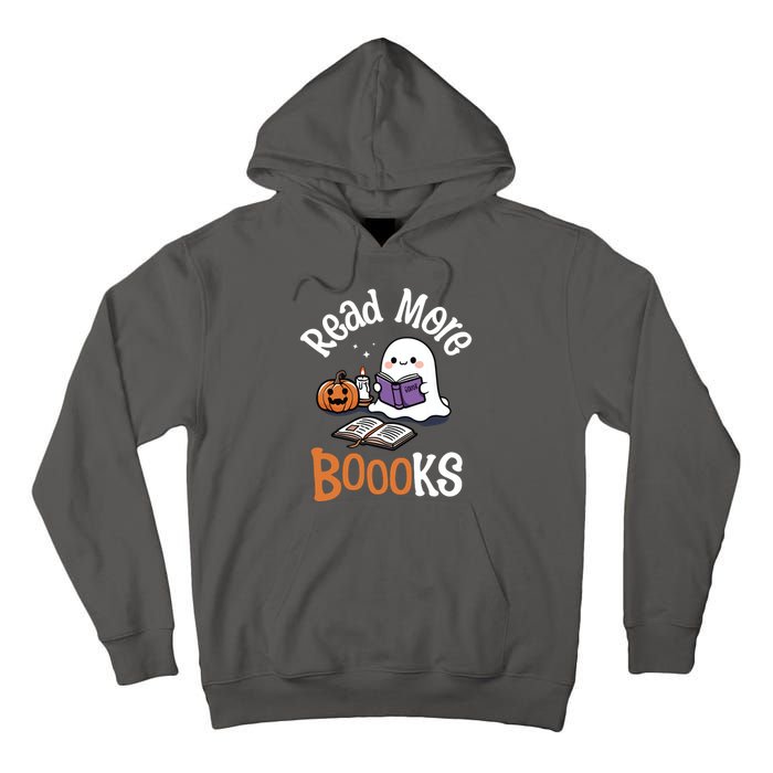 Halloween Ghost Reading Read More Books Librarian Teacher Tall Hoodie