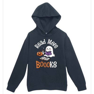 Halloween Ghost Reading Read More Books Librarian Teacher Urban Pullover Hoodie