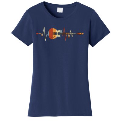 Heartbeat Guitar Retro Vintage Women's T-Shirt