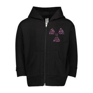 Hearts Gift Radiology Week And Radiology School Cool Gift Toddler Zip Fleece Hoodie