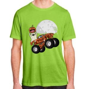 Halloween Ghost Riding Monster Truck Cool Gift Adult ChromaSoft Performance T-Shirt