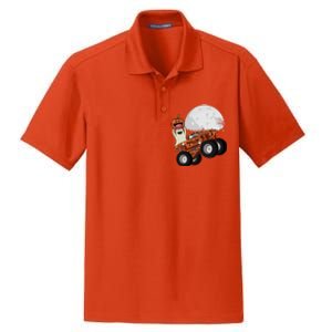 Halloween Ghost Riding Monster Truck Cool Gift Dry Zone Grid Polo