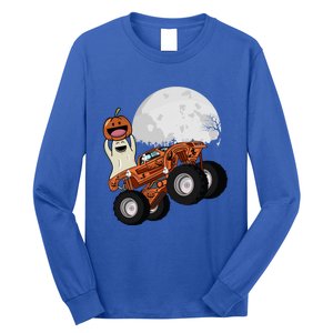 Halloween Ghost Riding Monster Truck Cool Gift Long Sleeve Shirt