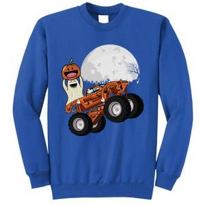 Halloween Ghost Riding Monster Truck Cool Gift Sweatshirt