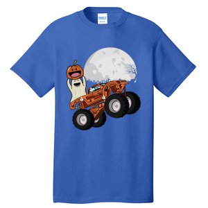 Halloween Ghost Riding Monster Truck Cool Gift Tall T-Shirt