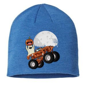 Halloween Ghost Riding Monster Truck Cool Gift Sustainable Beanie