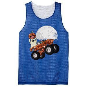 Halloween Ghost Riding Monster Truck Cool Gift Mesh Reversible Basketball Jersey Tank