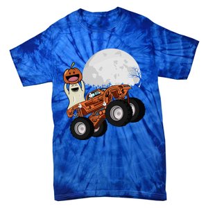 Halloween Ghost Riding Monster Truck Cool Gift Tie-Dye T-Shirt