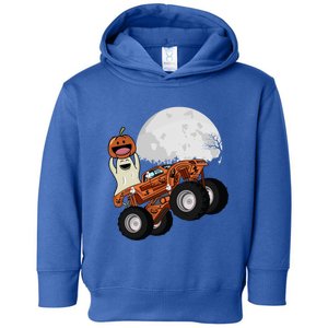 Halloween Ghost Riding Monster Truck Cool Gift Toddler Hoodie