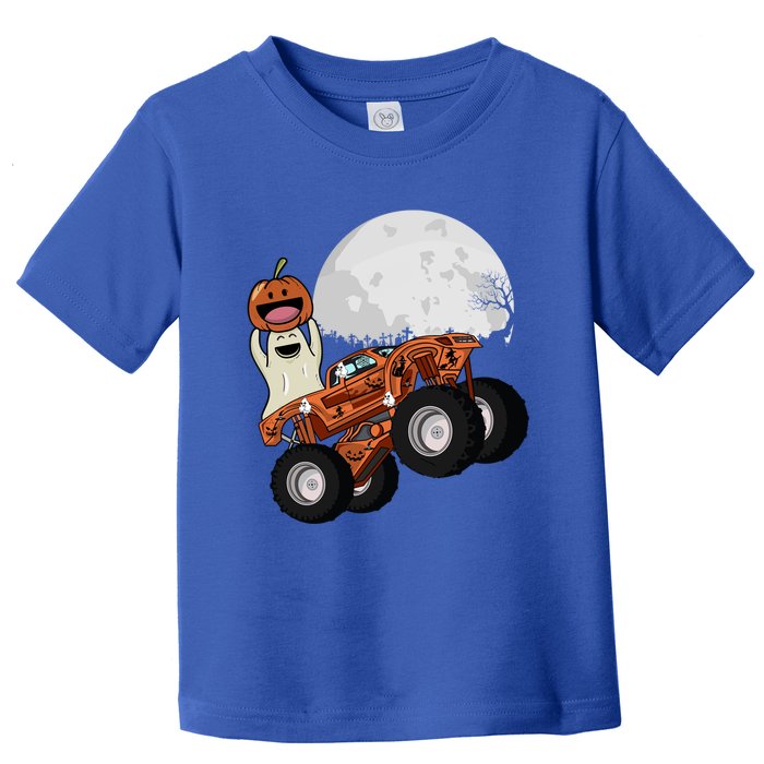 Halloween Ghost Riding Monster Truck Cool Gift Toddler T-Shirt