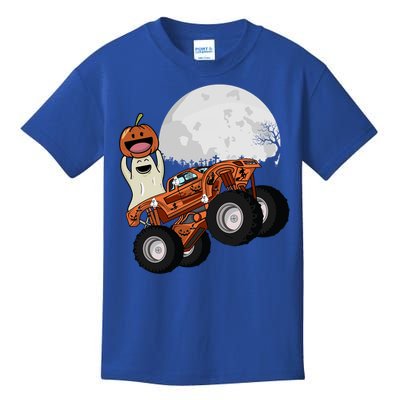 Halloween Ghost Riding Monster Truck Cool Gift Kids T-Shirt