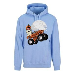 Halloween Ghost Riding Monster Truck Cool Gift Unisex Surf Hoodie