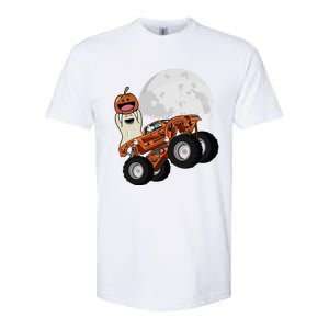 Halloween Ghost Riding Monster Truck Cool Gift Softstyle CVC T-Shirt