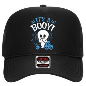 Halloween Gender Reveal ItS A Ghoul Baby Shower Party High Crown Mesh Back Trucker Hat