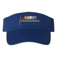 Hockey Gift Retro Vintage Hockey Heartbeat Gift Valucap Bio-Washed Visor