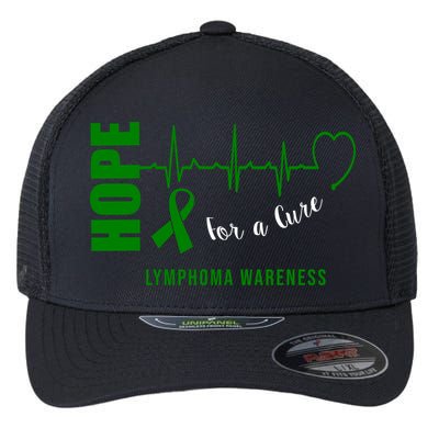 Hope Green Ribbon Lymphoma Awareness Flexfit Unipanel Trucker Cap