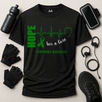 Hope Green Ribbon Lymphoma Awareness Cooling Performance Crew T-Shirt