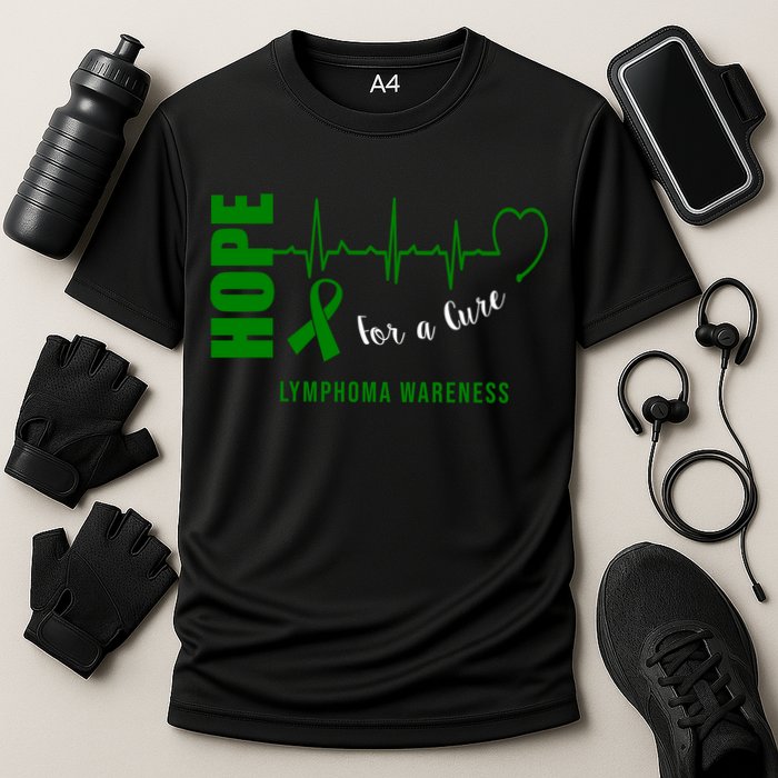 Hope Green Ribbon Lymphoma Awareness Cooling Performance Crew T-Shirt