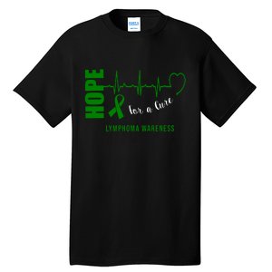 Hope Green Ribbon Lymphoma Awareness Tall T-Shirt