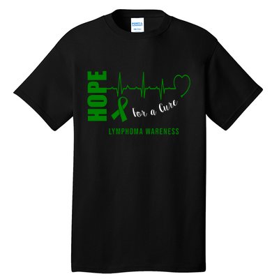 Hope Green Ribbon Lymphoma Awareness Tall T-Shirt