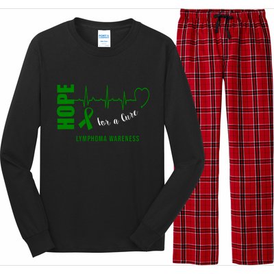 Hope Green Ribbon Lymphoma Awareness Long Sleeve Pajama Set