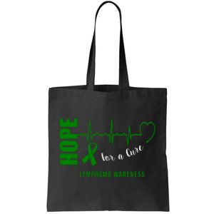 Hope Green Ribbon Lymphoma Awareness Tote Bag