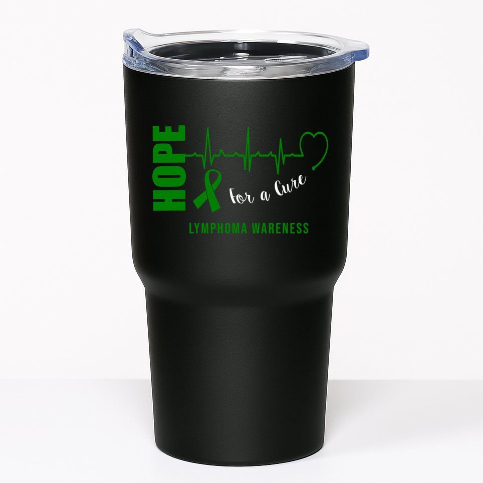 Hope Green Ribbon Lymphoma Awareness Tumbler