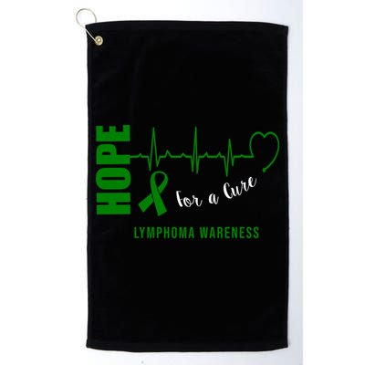 Hope Green Ribbon Lymphoma Awareness Golf Towel