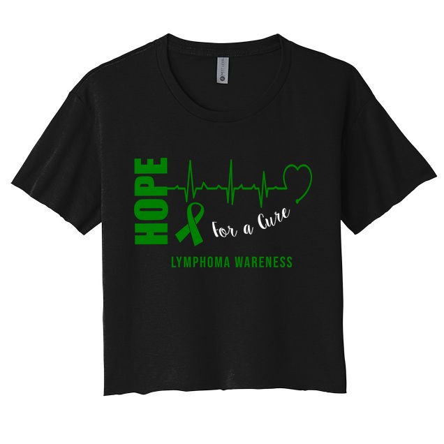 Hope Green Ribbon Lymphoma Awareness Crop Top