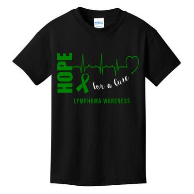 Hope Green Ribbon Lymphoma Awareness Kids T-Shirt