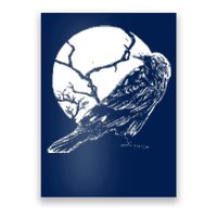 Horror Graphic Raven And Moon Poster