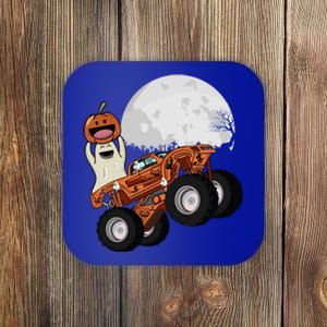 Halloween Ghost Riding Monster Truck Gift Coaster