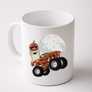 Halloween Ghost Riding Monster Truck Gift Coffee Mug