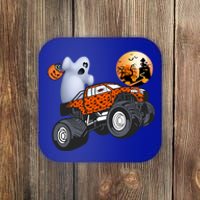 Halloween Ghost Riding Monster Truck Gift Coaster