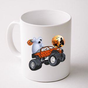 Halloween Ghost Riding Monster Truck Gift Coffee Mug