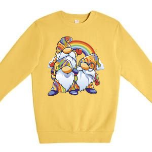 Hippie Gnomes Rainbow Premium Crewneck Sweatshirt