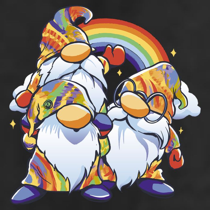 Hippie Gnomes Rainbow Cool Comfort Performance Bucket Hat