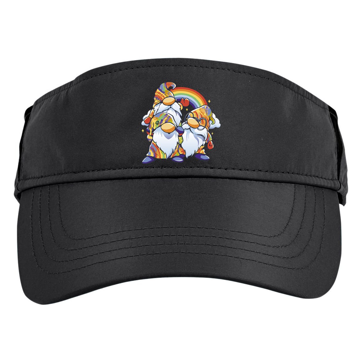 Hippie Gnomes Rainbow Adult Drive Performance Visor