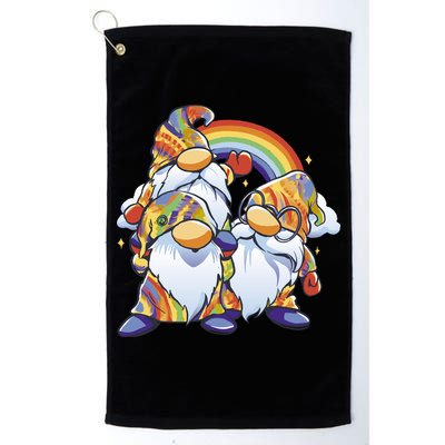 Hippie Gnomes Rainbow Golf Towel