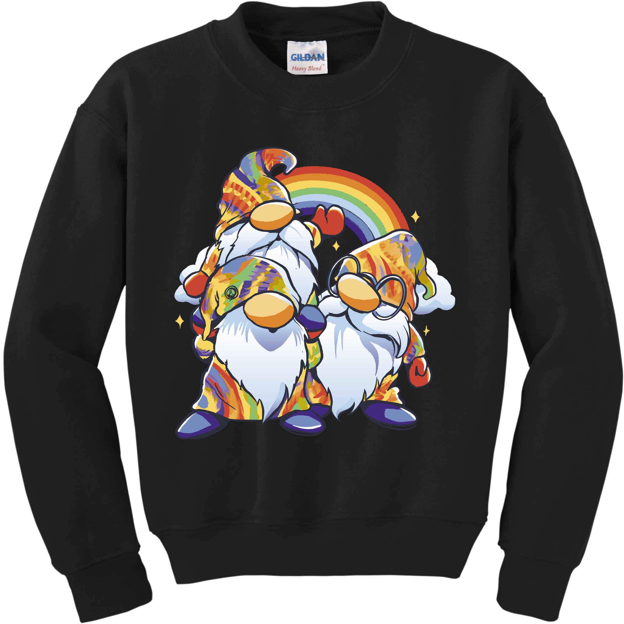 Hippie Gnomes Rainbow Kids Sweatshirt
