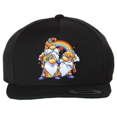 Hippie Gnomes Rainbow Wool Snapback Cap