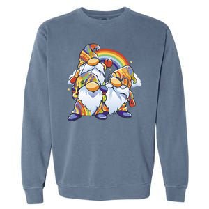 Hippie Gnomes Rainbow Garment-Dyed Sweatshirt