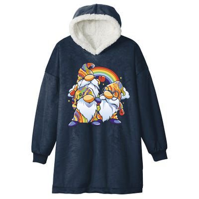 Hippie Gnomes Rainbow Hooded Wearable Blanket