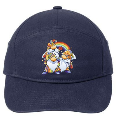 Hippie Gnomes Rainbow 7-Panel Snapback Hat