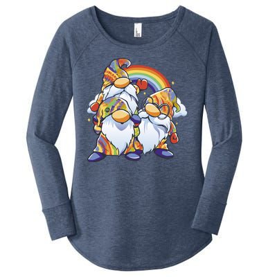 Hippie Gnomes Rainbow Women's Perfect Tri Tunic Long Sleeve Shirt