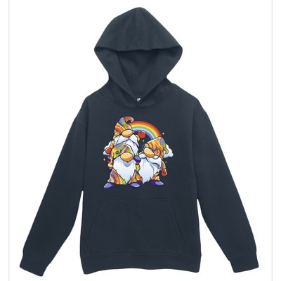 Hippie Gnomes Rainbow Urban Pullover Hoodie